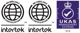 "Intertek ISO 9001/14001:2015 UKAS Management Systems"