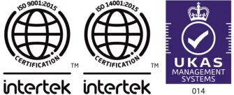 "Intertek ISO 9001/14001:2015 UKAS Management Systems"